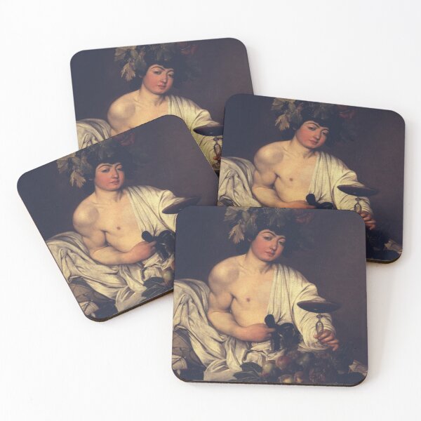 Item preview, The adolescent Bacchus Caravaggio designed and sold by Mapsart-.