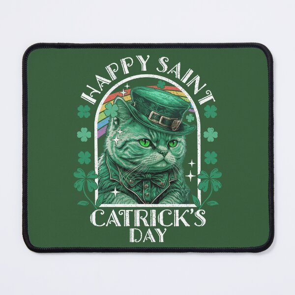 Item preview, Happy Saint Catrick's Day Cat Leprechaunn designed and sold by petestyles.