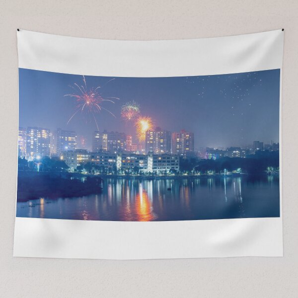 Item preview,  Hyderabad cityscape in Telangana, India.  designed and sold by snehit.