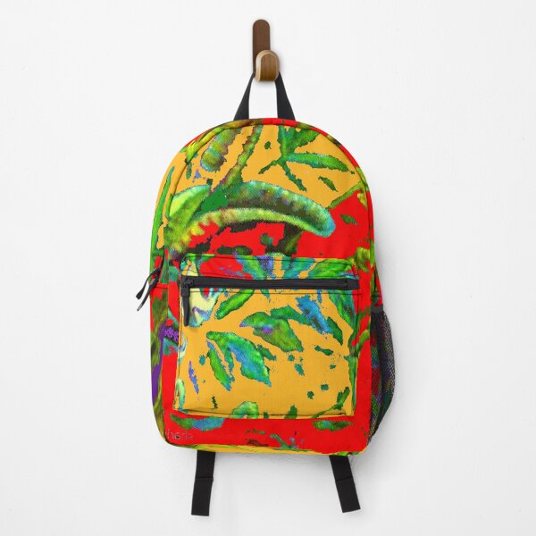 Item preview, ABSTRACTED JUNGLE TREE FROG  RED-GOLDEN ART, designed and sold by sharlesart.