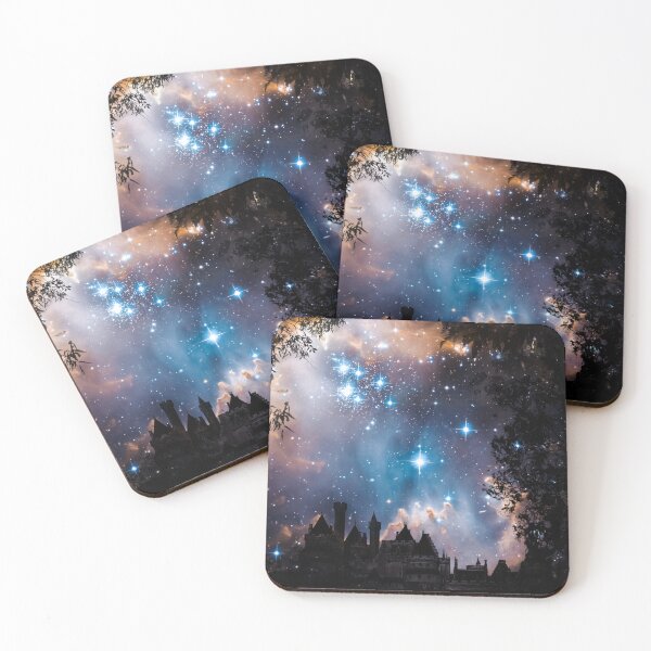 Item preview, Fantasy Castle Under A Galaxy Night Sky designed and sold by LivChrisDesigns.