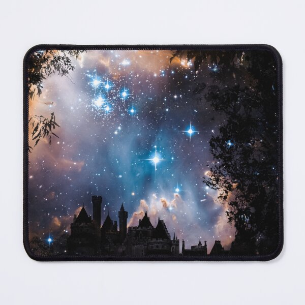 Item preview, Fantasy Castle Under A Galaxy Night Sky designed and sold by LivChrisDesigns.