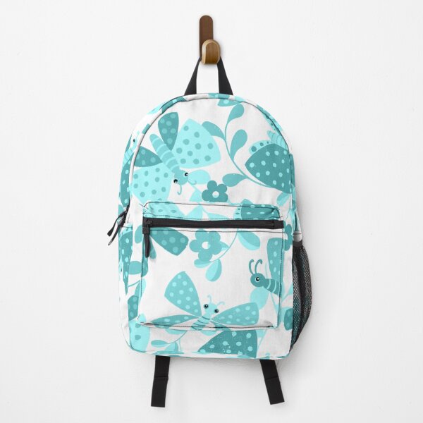 Item preview, Cute butterfly in a flower garden pattern with minty palate designed and sold by Kaushlydraw.