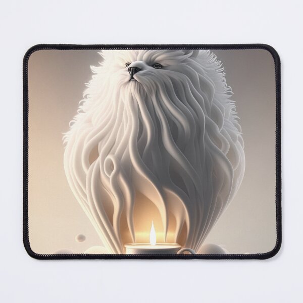 Item preview, white lion spirit fantasy wallart, artwork, lighting artwork 1 designed and sold by jetaiart.