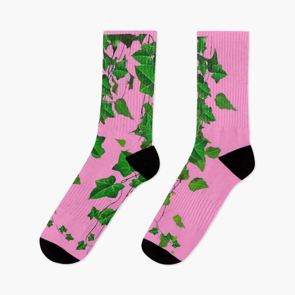 Item preview, GREEN IVY HANGING LEAVES VINES PINK ART  designed and sold by sharlesart.