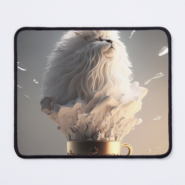Item preview, white lion spirit fantasy wallart, artwork, lighting artwork 6 designed and sold by jetaiart.