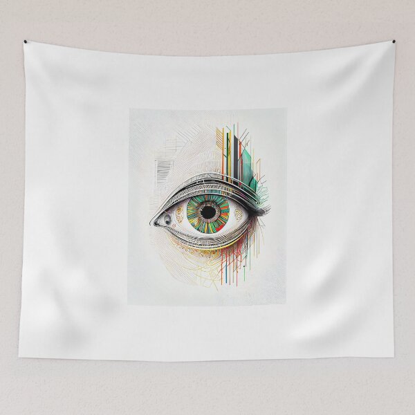Item preview, Illustration of abstract eye design designed and sold by snehit.