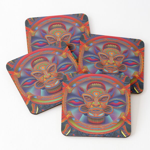 Item preview, New World Gods (33) - Mesoamerican Inspired Psychedelic Art designed and sold by TheThirdEye.