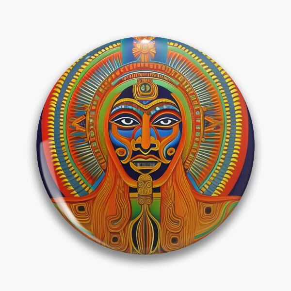 Item preview, New World Gods (34) - Mesoamerican Inspired Psychedelic Art designed and sold by TheThirdEye.