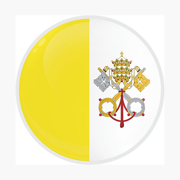 Item preview, Round Vatican Flag Icon designed and sold by RahallusNtx.