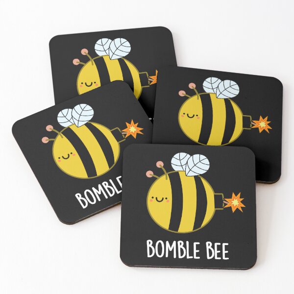 Item preview, Bomble Bee Funny Bumblebee Bomb Puns (Dark BG) designed and sold by punnybone.