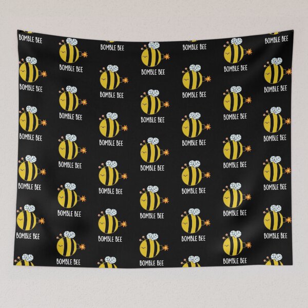 Item preview, Bomble Bee Funny Bumblebee Bomb Puns (Dark BG) designed and sold by punnybone.