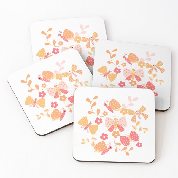 Item preview, Cute butterfly in a floral garden designed and sold by Kaushlydraw.