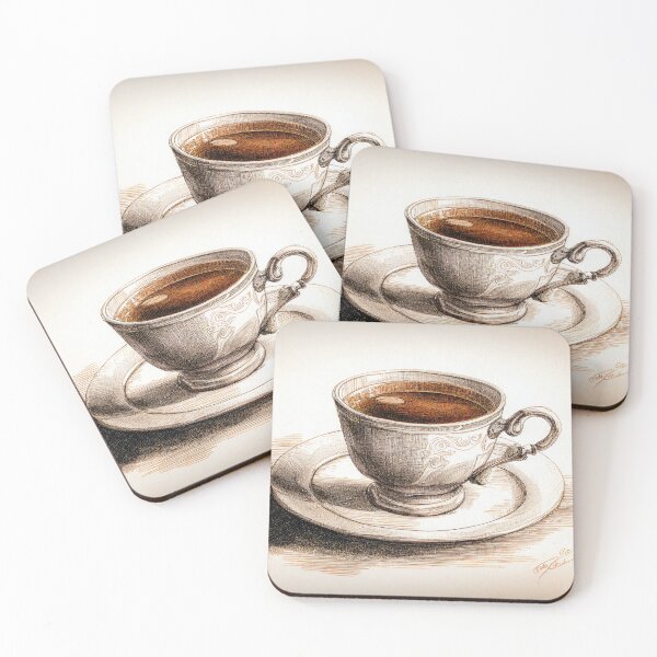 Item preview, Cup of coffee drawing designed and sold by artefacta.