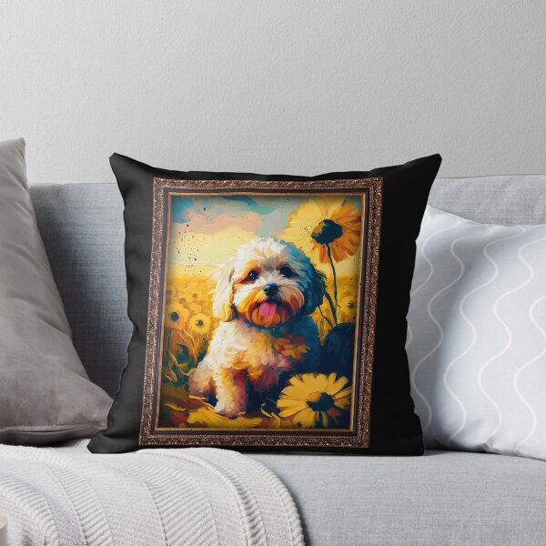 Item preview, Cavachon Sunflower Painting Adorable Dog designed and sold by rafaeltto.