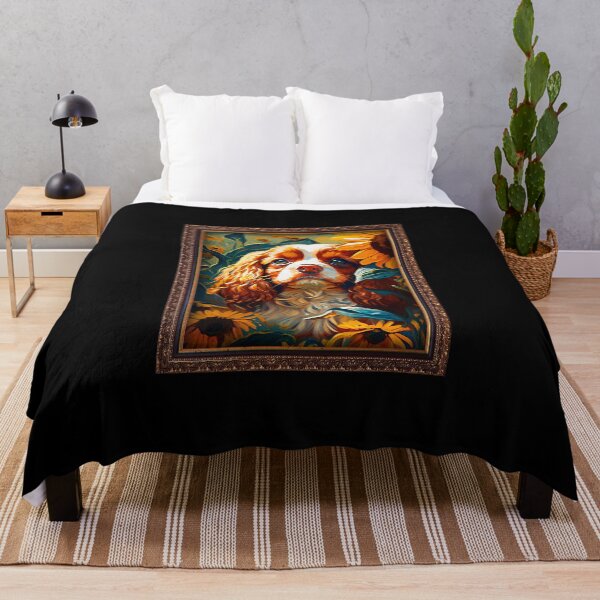 Item preview, Charles Spaniel Sunflower Painting Adorable Dog designed and sold by rafaeltto.
