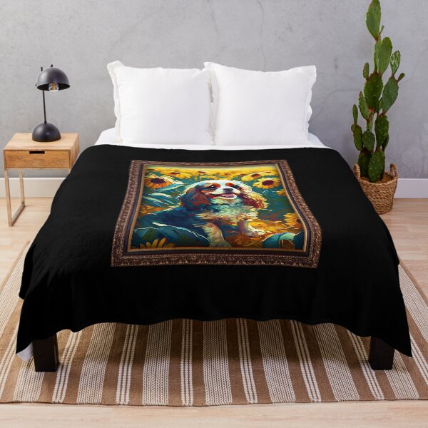 Item preview, Charles Spaniel Sunflower Painting Adorable Dog designed and sold by rafaeltto.