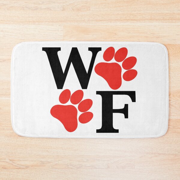 Item preview, WOOF Paws Black with Red Paw Print designed and sold by 8PawsStudio.