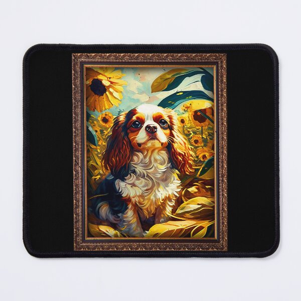 Item preview, Charles Spaniel Sunflower Painting Adorable Dog designed and sold by rafaeltto.