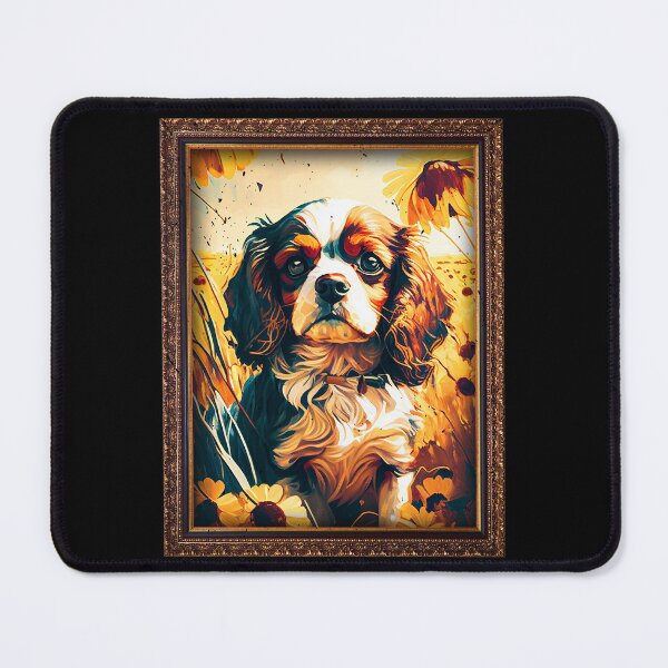 Item preview, Charles Spaniel Sunflower Painting Adorable Dog designed and sold by rafaeltto.