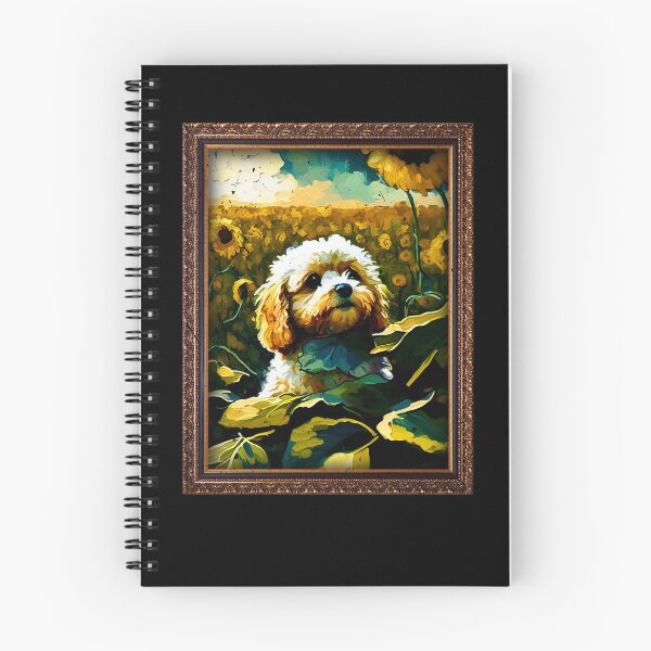 Artikelvorschau, Cavapoo Sunflower Painting Adorable Dog entworfen und verkauft von rafaeltto.