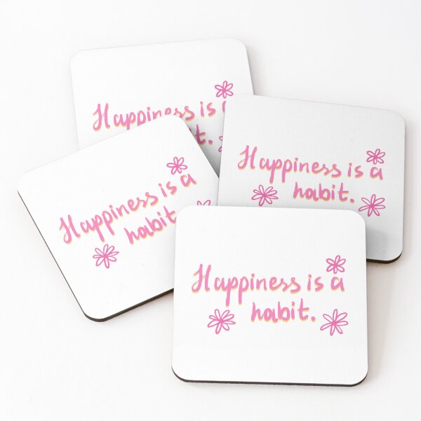 Item preview, Happiness is a habit designed and sold by pinkyfish1010.