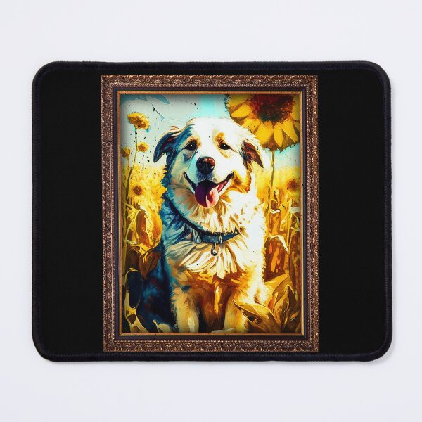 Item preview, Central Asian Shepherd Sunflower Painting Adorable Dog designed and sold by rafaeltto.