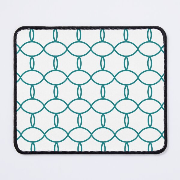 Item preview, Teal Geometric Designs On White Background designed and sold by burbankdesigns.