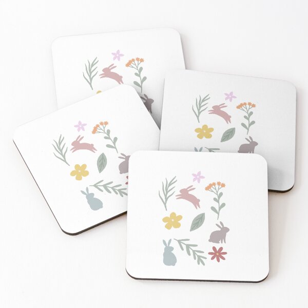 Item preview, Watercolor Easter Bunnies and Flowers, Adorable Animals and Spring Blooms, Nature Lover Gifts designed and sold by Flowerartlovers.