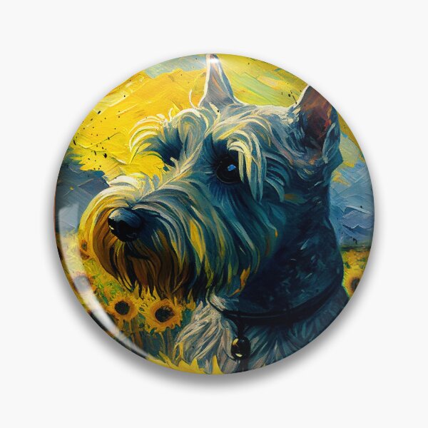 Artikelvorschau, Cesky Terrier Sunflower Painting Adorable Dog entworfen und verkauft von rafaeltto.