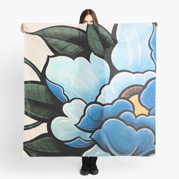 Blue flower Scarf