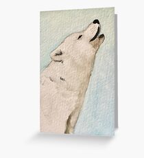 Winter wolf Greeting Card