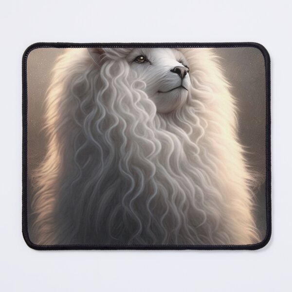 Item preview, A gold coffee cup rasing white sheep God lion spirit fantasy wallart, artwork, lighting artwork 1 designed and sold by jetaiart.