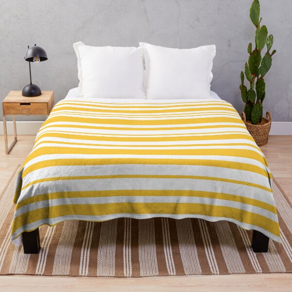 Item preview, Yellow White Stripes Bright Cheerful designed and sold by KavimaCreatives.
