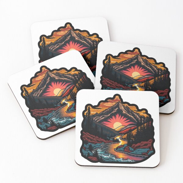 Item preview, River and Mountain and Sunset designed and sold by Bo-Bros-Tees.