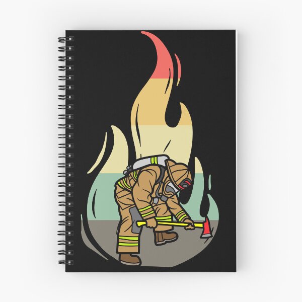 Item preview, Firefighter retro flame designed and sold by FighterFire.