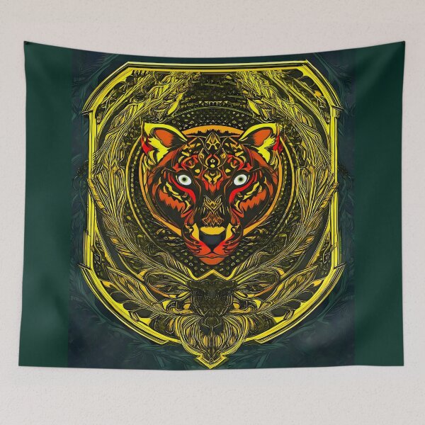Item preview, The Red Striped Tiger Hunts at Night designed and sold by PictureNZ.