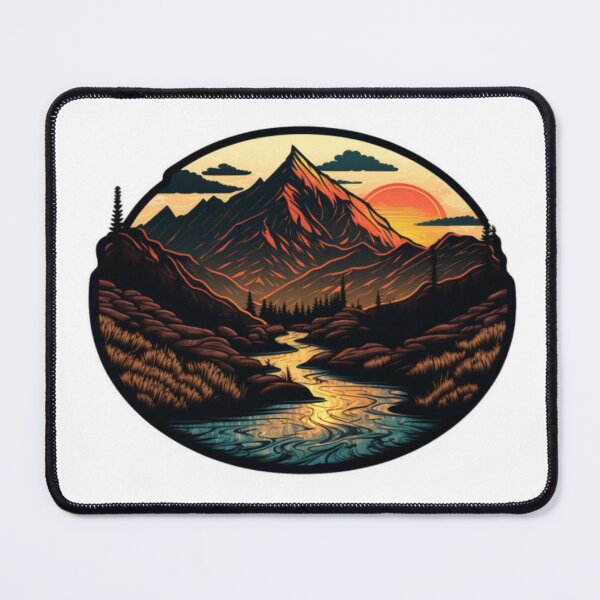 Item preview, Sunset and River and Mountain designed and sold by Bo-Bros-Tees.