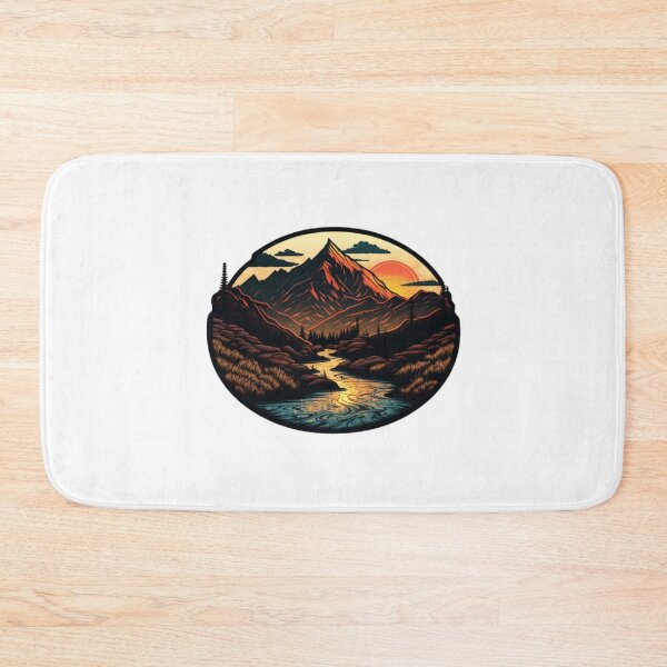 Item preview, Sunset and River and Mountain designed and sold by Bo-Bros-Tees.