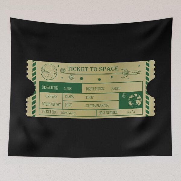 Item preview, Vintage Ticket to Space _ Earth designed and sold by jc007.