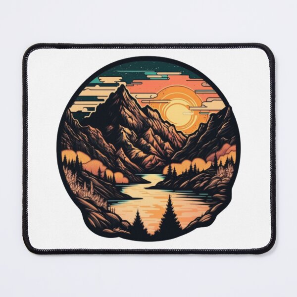 Item preview, Mountain and Sunset and River designed and sold by Bo-Bros-Tees.