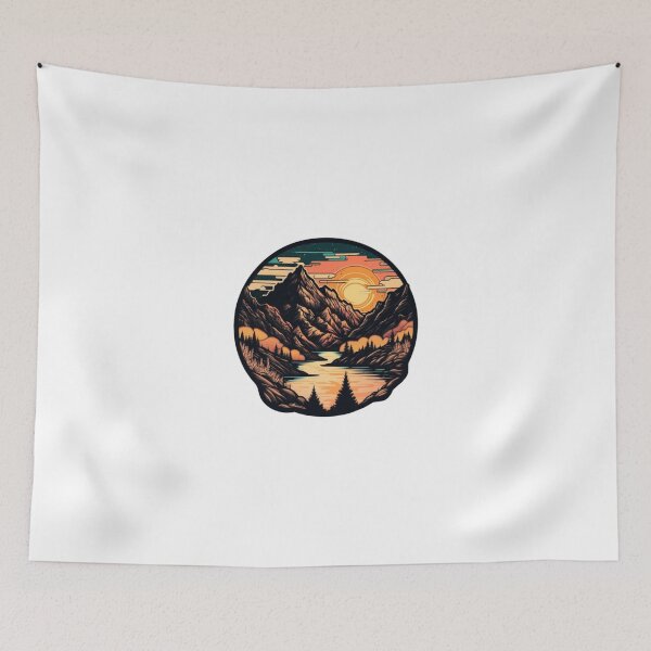 Item preview, Mountain and Sunset and River designed and sold by Bo-Bros-Tees.