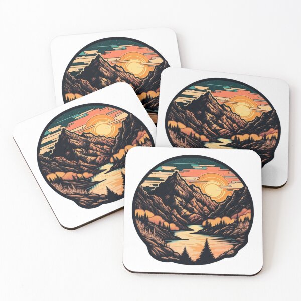 Item preview, Mountain and Sunset and River designed and sold by Bo-Bros-Tees.