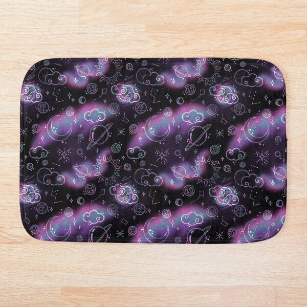 Item preview, Patrón de galaxia coloreada - Fondo negro designed and sold by TinyKatCreative.