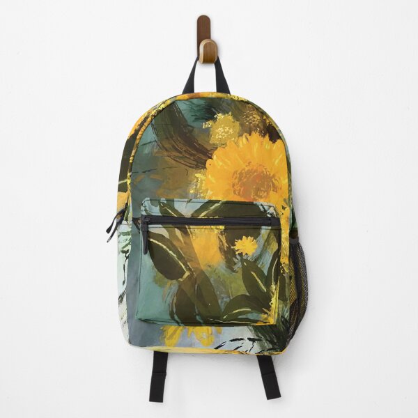 Item preview, Yellow flowers expressive painting, abstract, loose florals designed and sold by chrissyink.