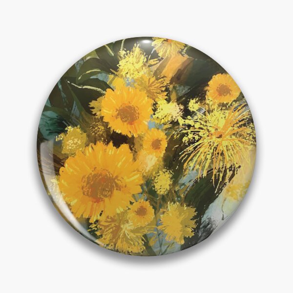 Artikelvorschau, Gelbe Blumen expressive Malerei, abstrakt, lockere Blumen entworfen und verkauft von chrissyink.