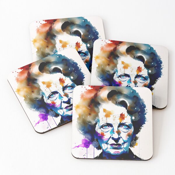 Artikelvorschau, Margaret Thatcher-Porträt in Aquarell entworfen und verkauft von IkonixArt.