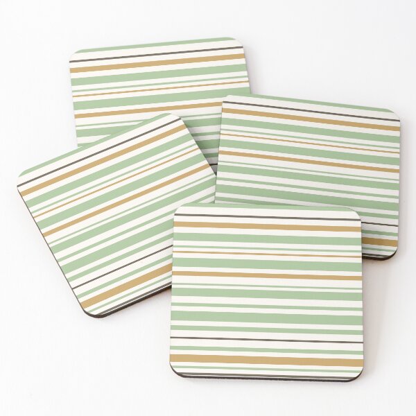 Item preview, Sage Green Mustard Yellow Stripes  designed and sold by KavimaCreatives.
