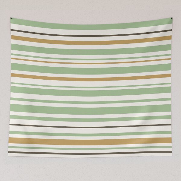 Item preview, Sage Green Mustard Yellow Stripes  designed and sold by KavimaCreatives.