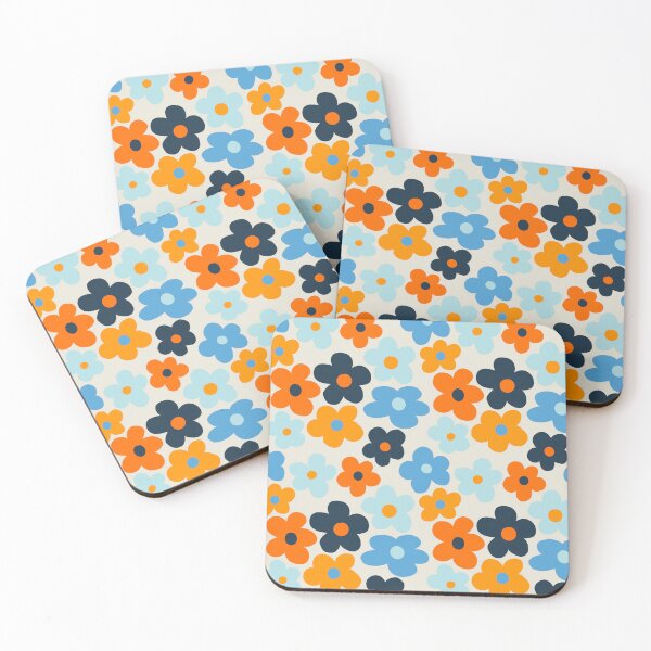 Item preview, Flowery Spring - Blue Orange designed and sold by RahimaUmmi.